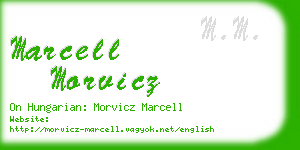 marcell morvicz business card